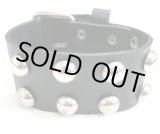 画像: 牛革スタッズレザーブレス