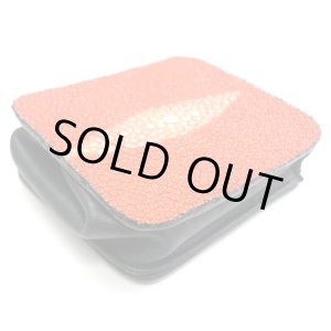 画像: 牛革×エイ革コインケース　オレンジ