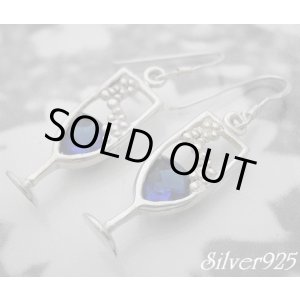 画像: シルバーピアス　ブルージルコニア