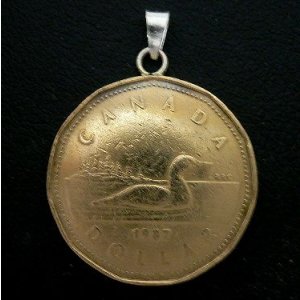 画像: カナダ１ドル　コインペンダント　27mm