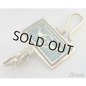 画像: インレイターコイズ入りサンフェイス　ブラスキーフック