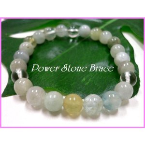 画像: アクアマリン8mm 天然石ブレス サイズS/M/L