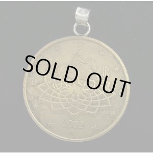 画像: イタリア５０ユーロセント　コインペンダント　24mm