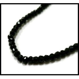 画像: ブラックスピネル×silverパーツネックレス　40/45/50cm