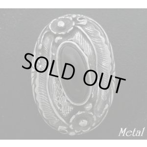 画像: オニキス入りメタルコンチョ 直径 36mm