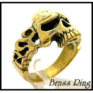 画像: Brassアングリースカルリング