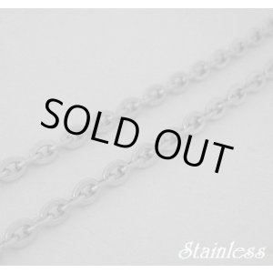 画像: ステンレス平あずきチェーン細　40/45cm