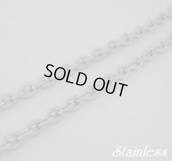 画像1: ステンレス平あずきチェーン細　40/45cm