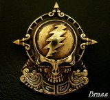 画像: サンダースカル　ブラスコンチョ　直径　36mm×32mm