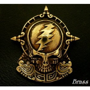 画像: サンダースカル　ブラスコンチョ　直径　36mm×32mm