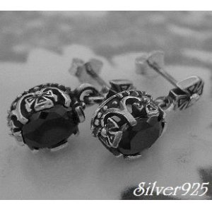 画像: シルバーピアス オニキス