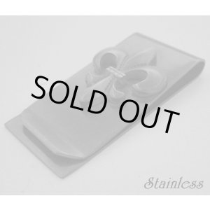 画像: ステンレス製マネークリップ　百合の紋章