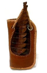 画像: 牛革×ワニ革クロコダイルフィン付　レザーウォレット