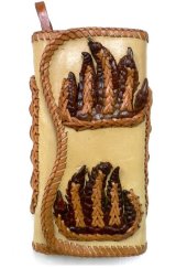 画像: 牛革×ワニ革クロコダイルネイル編込み　レザーウォレット