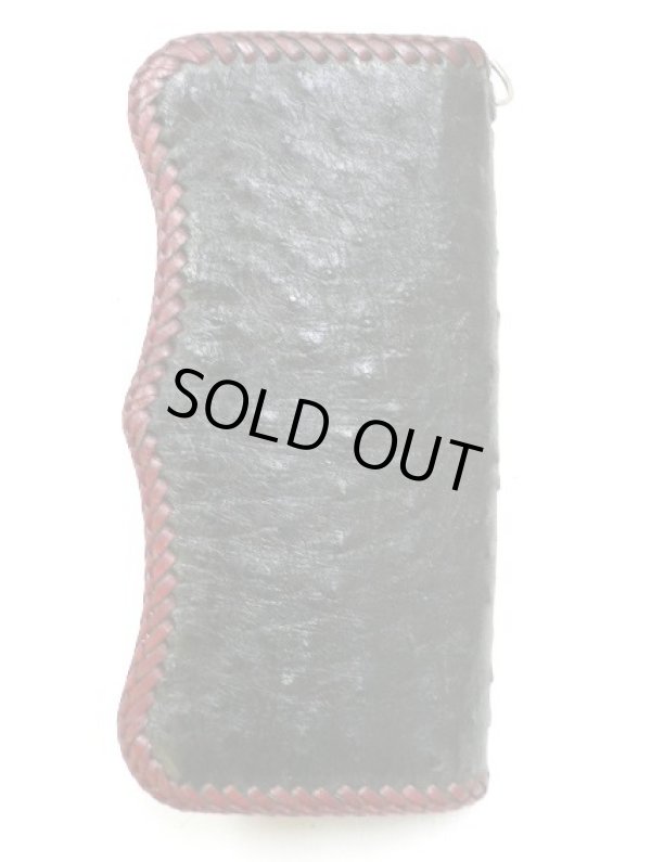 画像1: 牛革×オーストリッチ　レザーウォレット