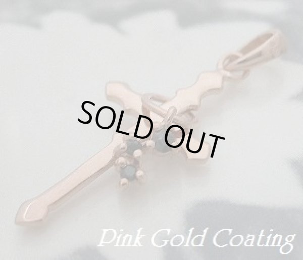 画像1: ピンクゴールドコートシルバーペンダント