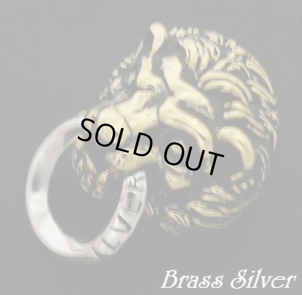 画像1: Brass×Silver925ライオン ドロップハンドル