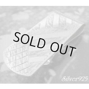 画像: シルバー925幾何学模様マネークリップ