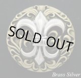 画像: 唐草ビッグフレアコンチョ　Brass×Silver925　直径　30mm 