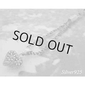 画像: シルバーチェーン フラワーハートストラップ