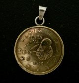 画像: スペイン10ユーロセント　コインペンダント　20mm