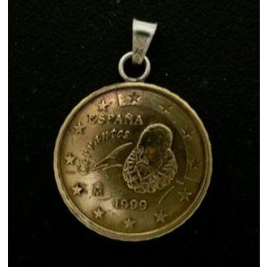 画像: スペイン10ユーロセント　コインペンダント　20mm