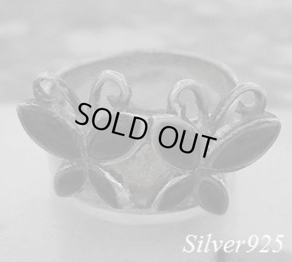 画像1: オニキス　ちょうちょリング