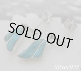 画像: シルバーピアス　ターコイズ