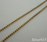 画像: ゴールドコーティングボールチェーン極細　40/45cm