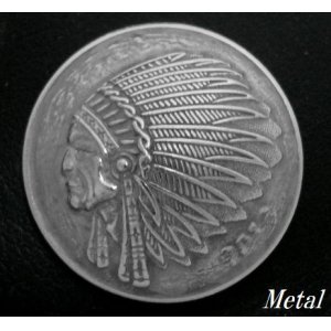 画像: インディアン　メタルコンチョ　直径　31mm