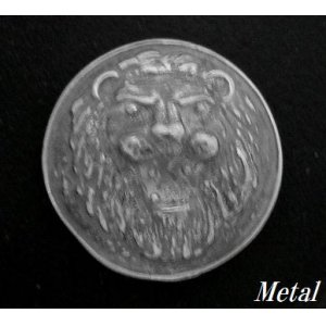 画像: ライオン　メタルコンチョ　直径　27mm
