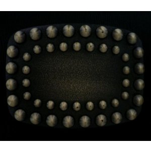画像: メタルバックル　鋲スタッズ風　古美色