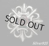 画像: ソードフレア　レッドジルコニア付コンチョ　直径　23mm 