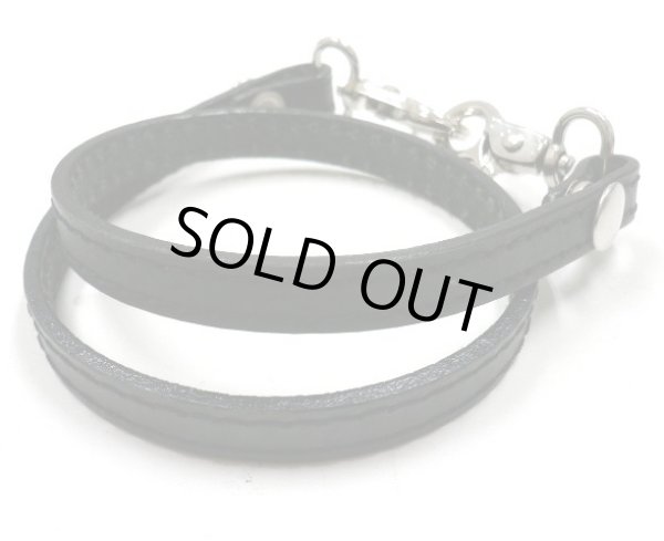 画像1: 牛革ウォレットコード　黒