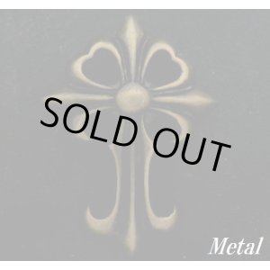 画像: クロムハーツ風クロス メタルコンチョ　古美色　直径　42mm×29mm 