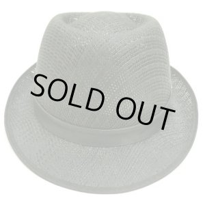 画像: メッシュストローハット　ブラック