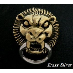 画像: Brass×Silver925ライオン ドロップハンドル 