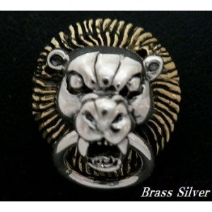 画像: Brass×Silver925ライオン ドロップハンドル 