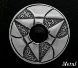 画像: オニキス付ハザード　メタルコンチョ　直径　29mm 