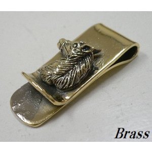 画像: ブラス製　ホース マネークリップ