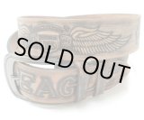 画像: 牛革EAGLE型押し　レザーベルト