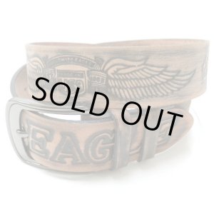 画像: 牛革EAGLE型押し　レザーベルト