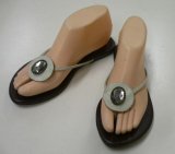 画像: 【アウトレット】レザー調ストーン付サンダルtypeC サイズ23.5-24.0相当