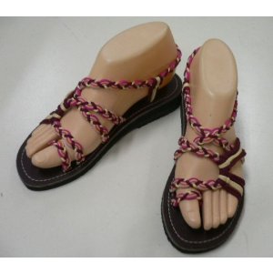 画像: 【アウトレット】エスニック編み紐サンダルtypeC サイズM/L