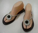 画像: 【アウトレット】レザー調ストーン付サンダルtypeB サイズ23.5-24.0相当