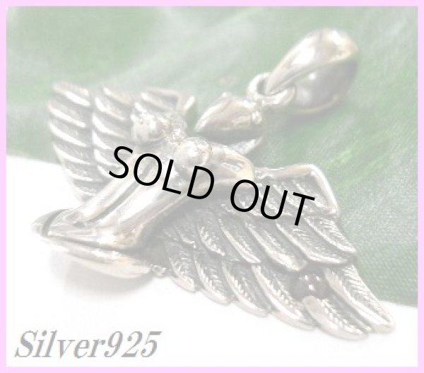 画像1: ガーネット付ヌーディエンジェル堕天使ペンダント