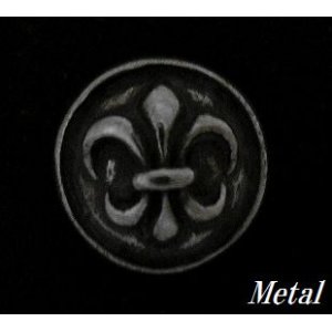 画像: スモール燻しフレアメタルコンチョ 直径15mm