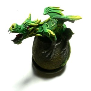 画像: 木製ドラゴン　お香立て