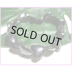 画像: ハート型ヘマタイト12mm　天然石ブレス　サイズS/M/L 