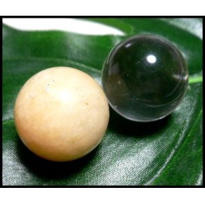 画像: 天然石20mm玉　置石　[水晶/アラゴナイト]より